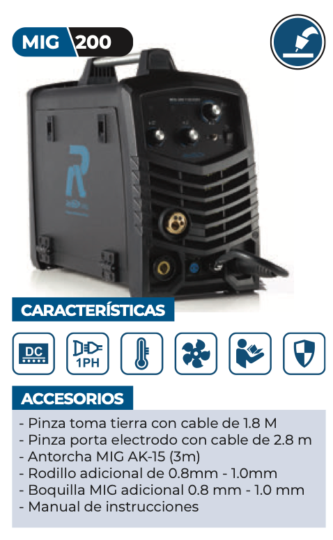[MIG-200] SOLDADORA MIG 200 (110V/220V)
