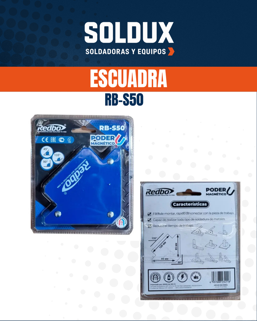 [RB-S50] ESCUADRA MAGNÉTICA RB-S50
