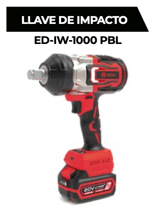 [ED-IW-1000PBL] Llave para batería de litio sin escobillas 21V 1000N.m